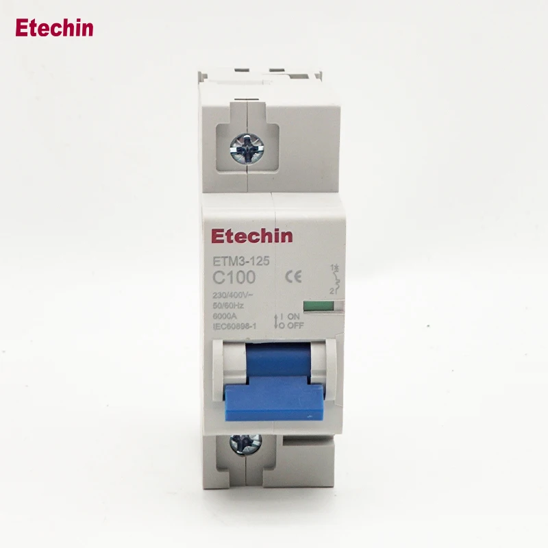 Этечин 2P 80A 100A 125A DC MCB 600V Автоматический выключатель для PV системы C кривой главный батареи