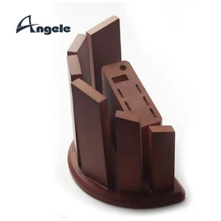 2023 hot selling wood knife holder 14pcs Bamboo Knife Block kitchenware wooden magnetic knife holder