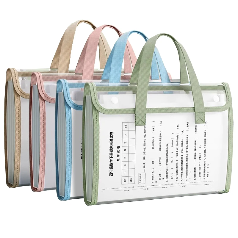 PVC waterproof seven compartment large capacity transparent visible and easy to take, printable storage bag