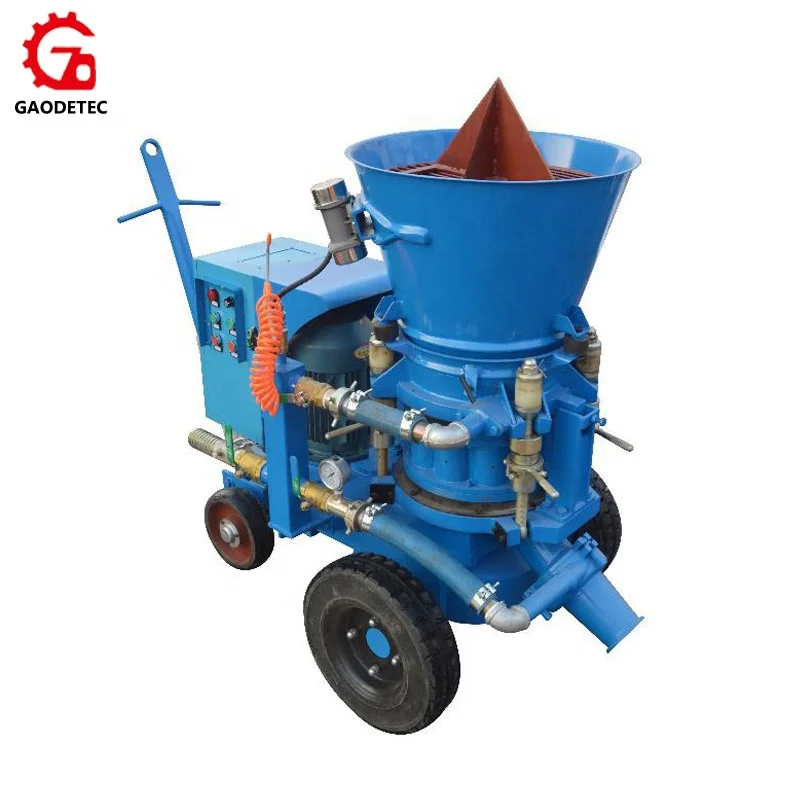 variable output spray refractory dry mix rotor refractory gunning machine for sale