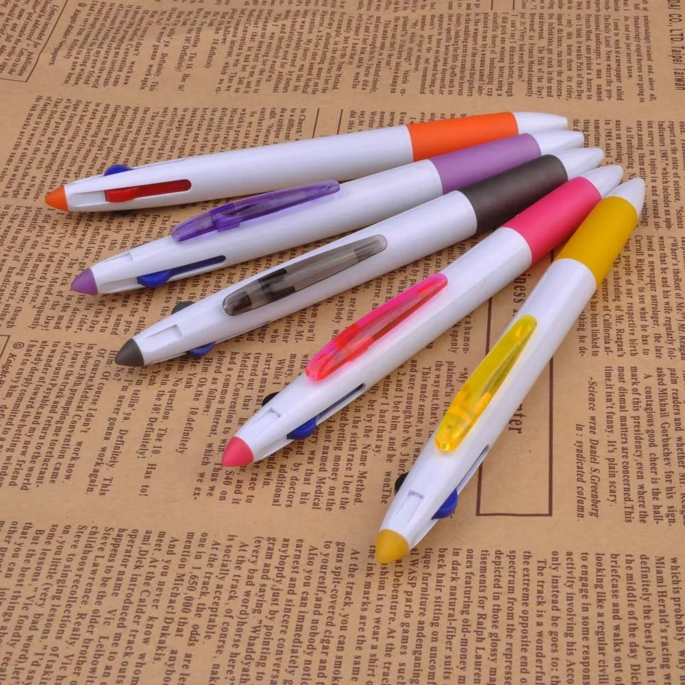 High quality 3 color ball pen/3 in 1 multicolor pen