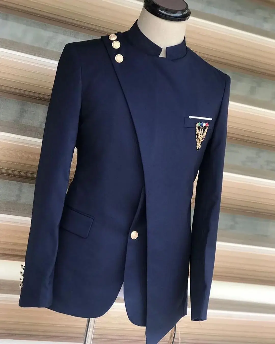 Made to Measure Men Elegant Luxury Indian Designer Groom Wear Indowestern Sherwani Prince Suit