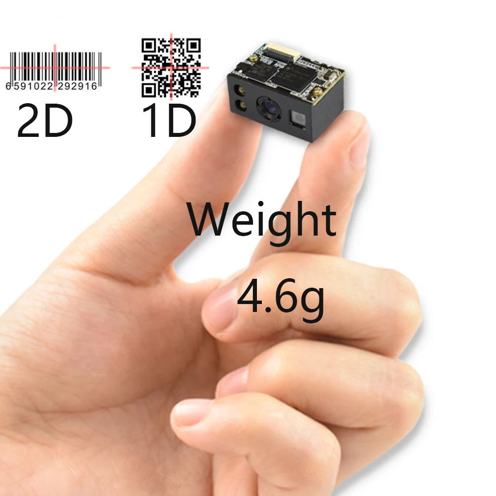 Ultra-small Mini Weight 4.6g Embedded 2D QR Barcode Scanner Module for Handheld PDA POS Scanner