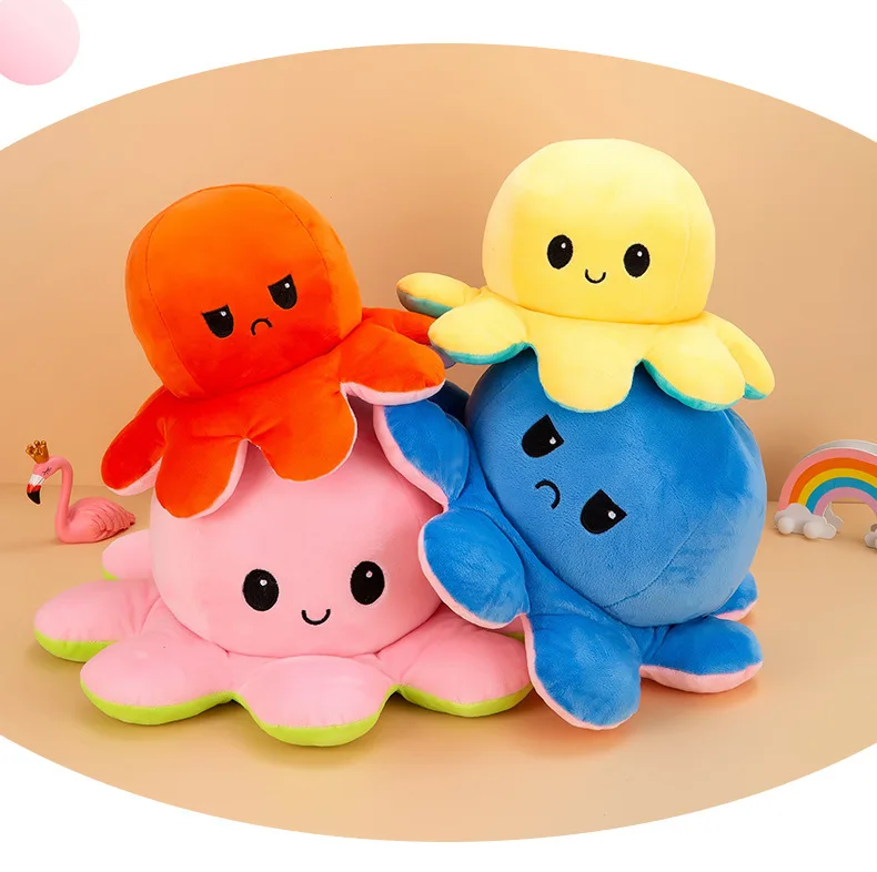 Reversible Plush Fashion Soft Kids Stuff Toy Filp The Octopus