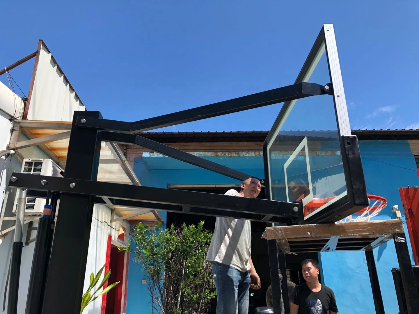 Manufacture Outdoor Sports Equipment of In Ground Basketball Hoops Stand Set