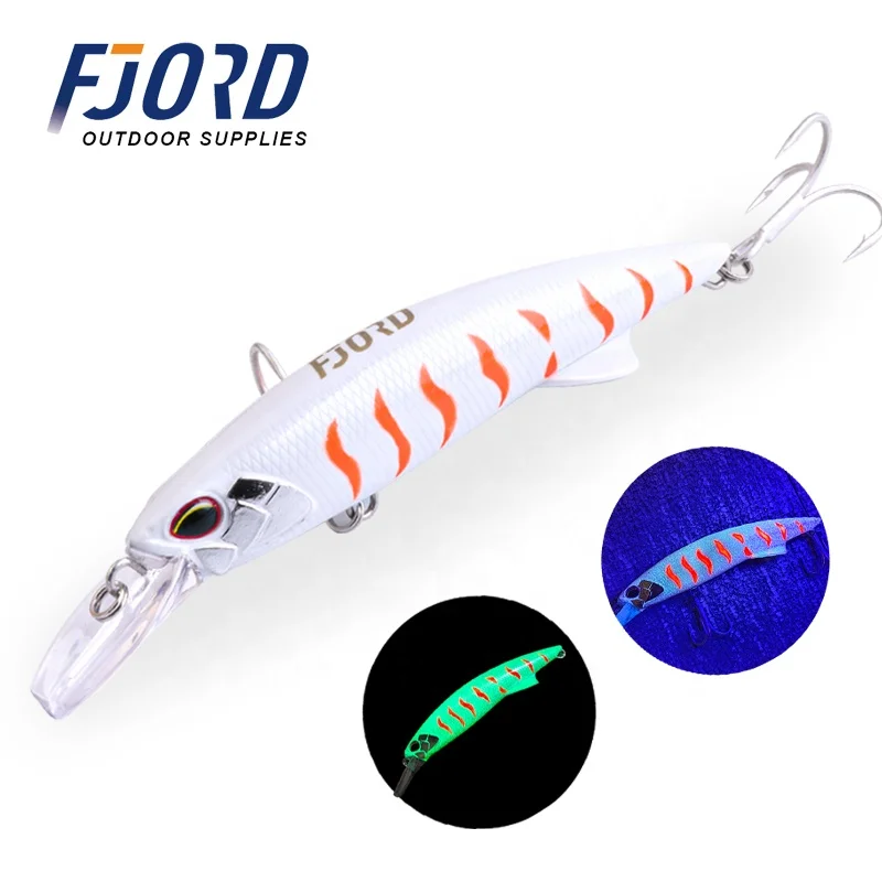 FJORD In Stock 64G 110MM Shore Long Casting Minnow with UV Sinking Minnow  Lure for Tuna Bass Fishing