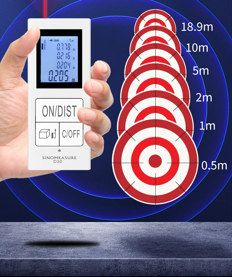 2022  D30 Laser distance meter Super MINI range finder High accuracy measurement sensor OEM available 40M