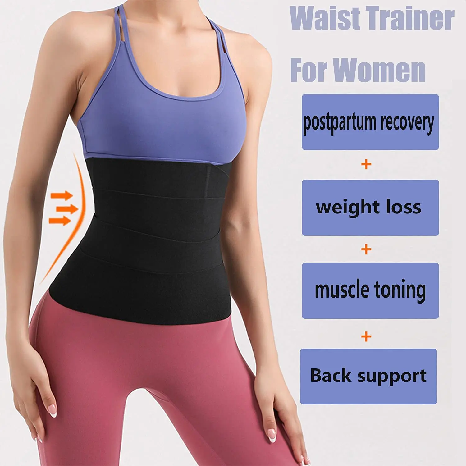 Custom Logo Women Elastic Stomach Belt Shaper Trim Corsets Tummy Wrap Belly Binding Waist Trainer Wrap Band Slimming