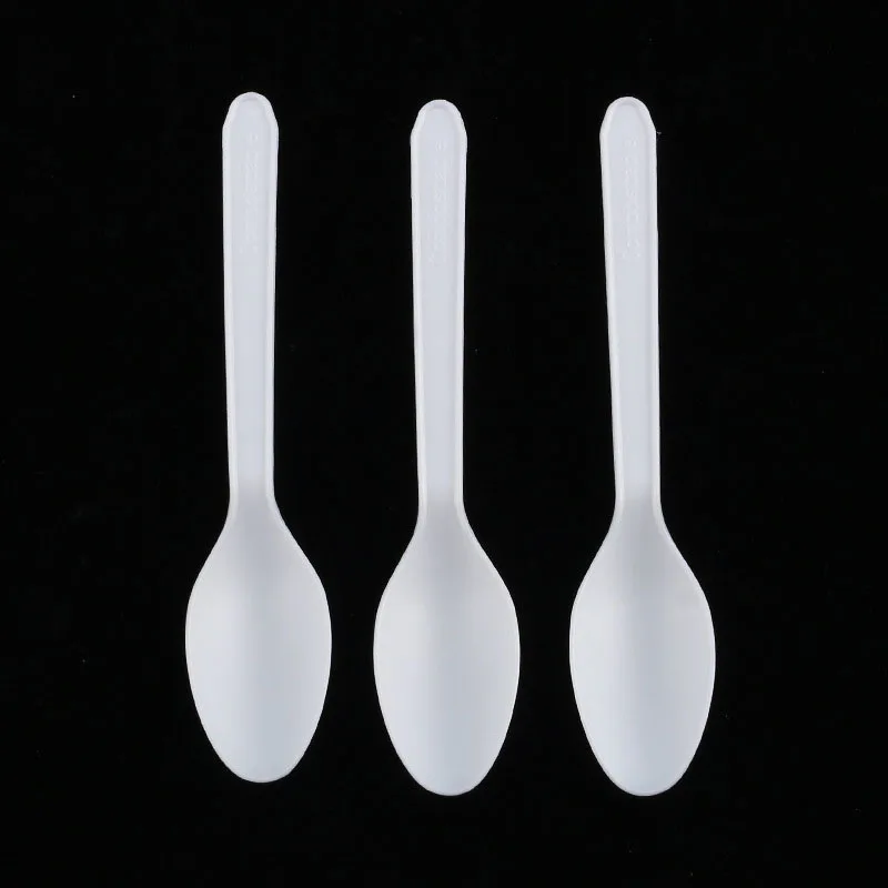 Complete Biodegradable Eco Friendly Compostable Degradable PLA Corn Starch Based Tableware Cutlery 5 inches Disposable Spoon