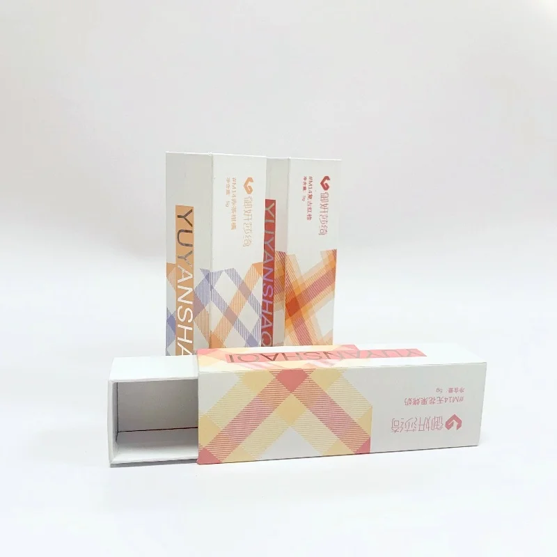 Exquisite Drawer Skincare Packaging Cosmetic Box UV Coating Custom Cosmetic Lip Box Lip Gloss Boxes Custom Logo