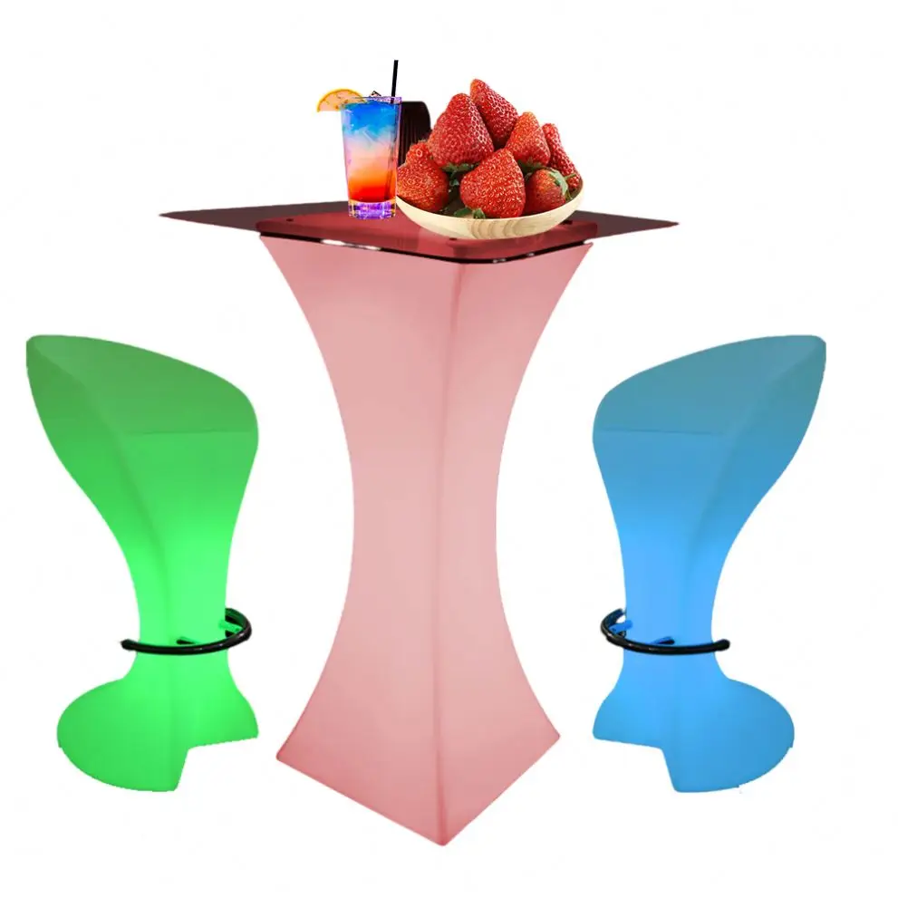 bar tables and chairs for sale /outdoor event coffee tea home bar party led lighting cocktail table and chair pub furniture set