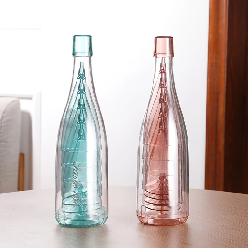 Good Price Stackable Transparent Plastic Wine Glasses Bpa Free Juice Cup