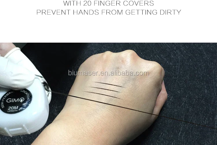 20M Pre-Inked Permanent Makeup and Microblading Mapping String Disposable Eyebrow Marker Thread