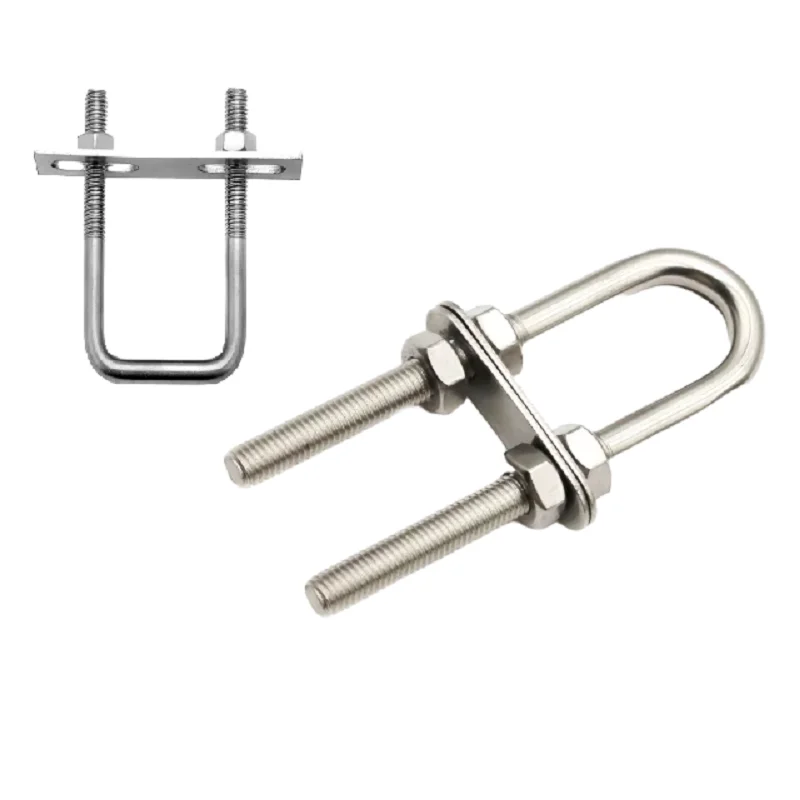 competitive price Custom M4,  M6 M8 carbon steel hot dip galvanized pipe clamp U bolt for truck u bolts with nuts/