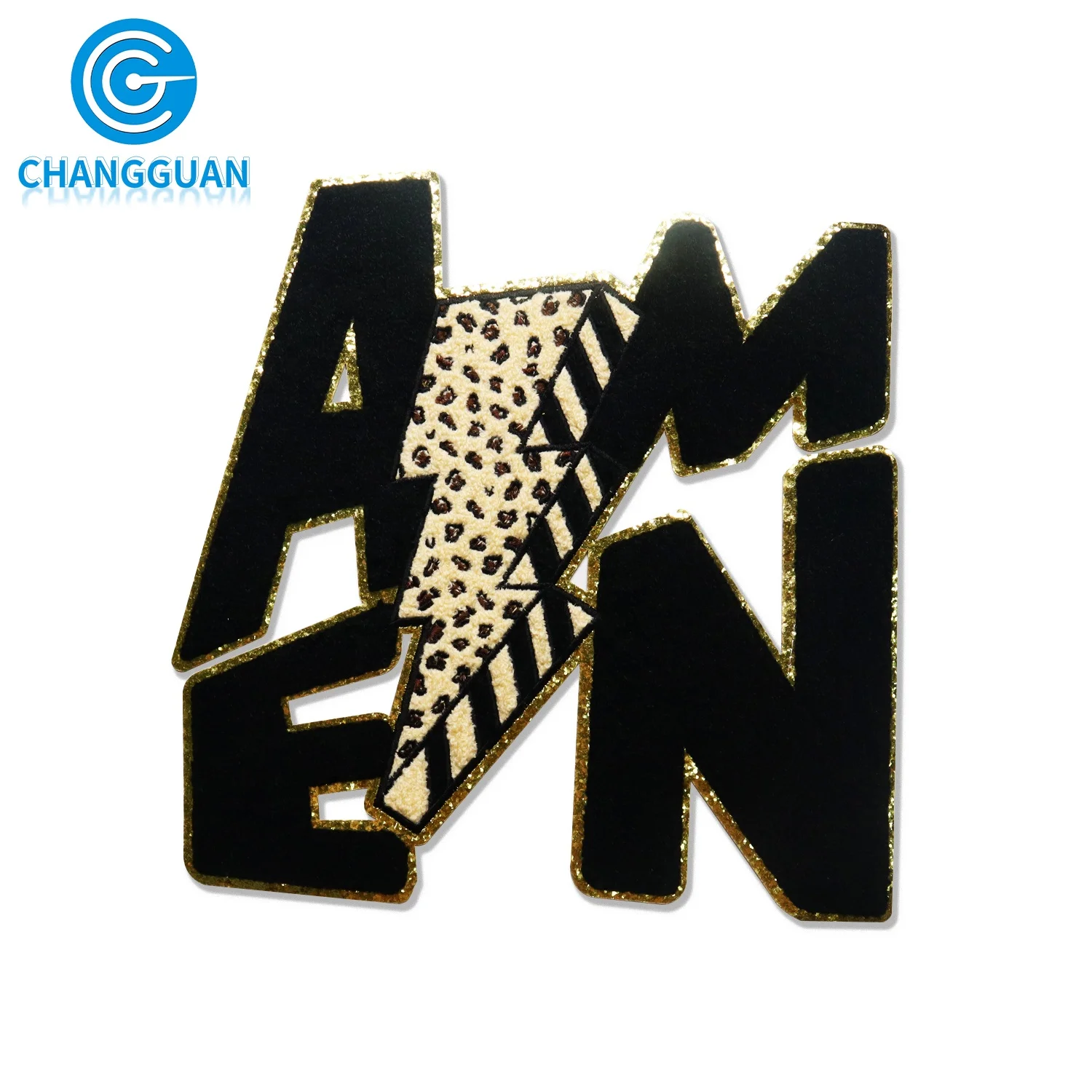 Hot Selling Festivals Large Jesus Cross Iron On Easter Chenille Patches For Clothing Custom Amen Embroidery