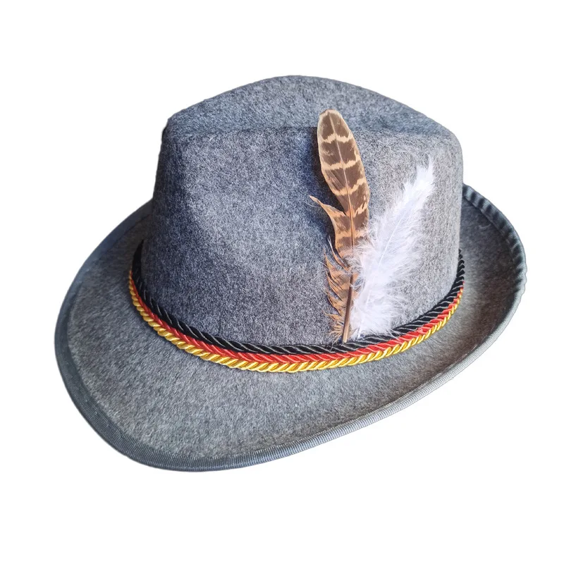 Oktoberfest Carnival Alpine Hat for Boys Anime Animal Character-Themed Jazz Cap for Adults Includes Cloak for Cosplay Costumes