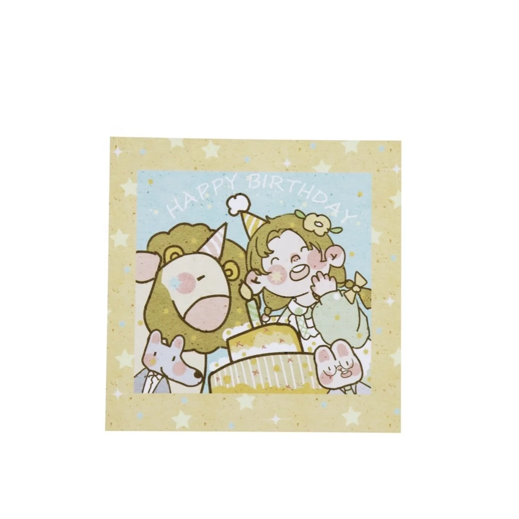 
Creative Birthday Festival Blessing Can Write Blank Greeting Card With Envelope Small Card 