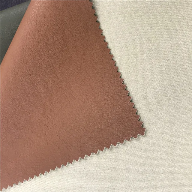 Fashion durable woven backing pu material synthetic artificial leather material
