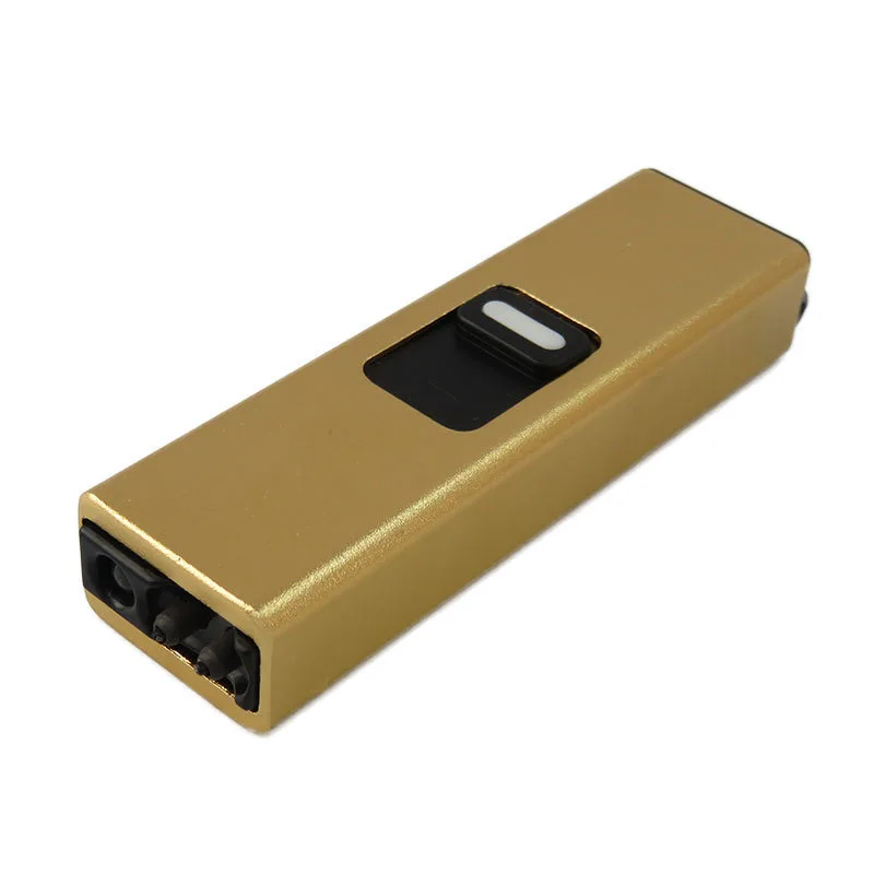 Dual Arc Plasma Lighter USB Rechargeable Windproof Flameless Butane Free Electric for Candle With Flashlight