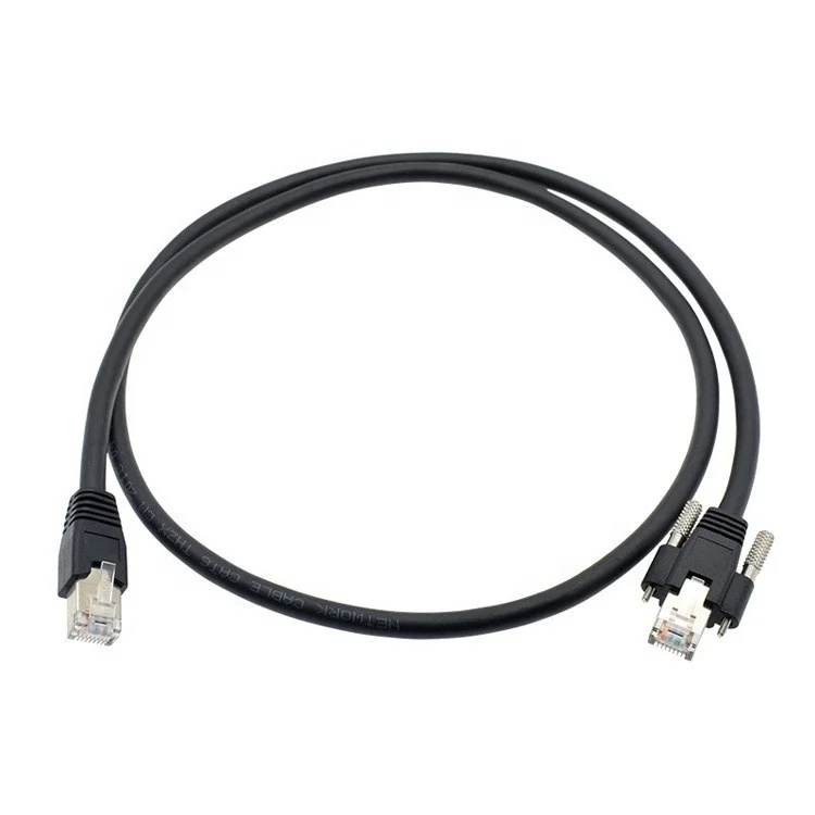 cat6A S/FTP RJ45 8P GigE vision Industrial camera Ethernet cable with Lock Screw Network Cable
