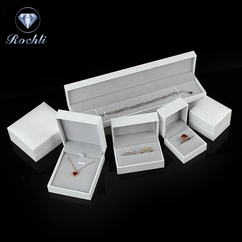 high quality new design filling paper boxes luxury small jewelry gift box necklace ring pendant earring bangle white boxes