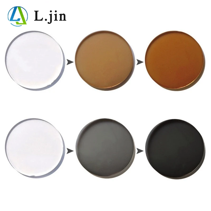 Фабрика Jiangsu UV420 синие вырезанные 1 56 60 фотохромные оптические Линзы для очков