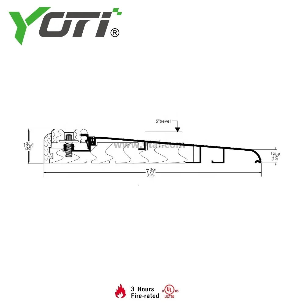 Древесные пороги YDT511 дверная фурнитура низкая цена алюминиевый/деревянный Регулируемый молоток
