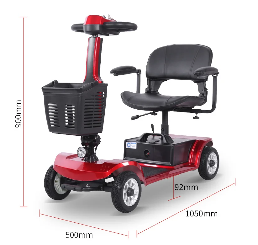 4 Wheel Electric Mobility Scooter Handicapped Scooter for Adult Disabilities Elderly