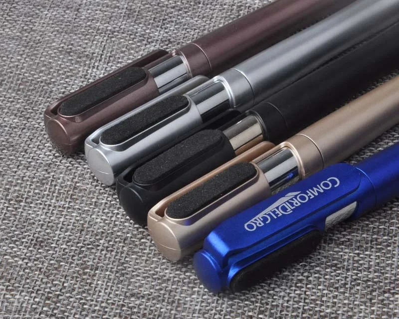 New design 5 in 1 multifunction ball pen with stylus,highlighter,phone holder,screen cleaner