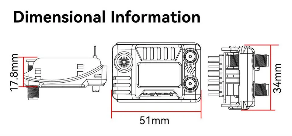 5.8GHz 48CH Dual Receiver OLED Support OSD Firmware Update Ground Station Module For Fatshark For FPV Trail Riders