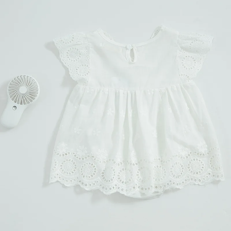 
Simple Pure White Baby Blank Coverall Romper,Smocking Baby Romper 