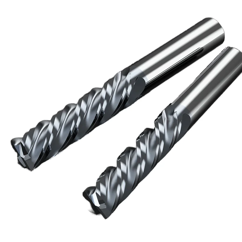HRC70 four flutes spiral Alnovz3 coated tungsten steel end mill cnc metal engraving bits