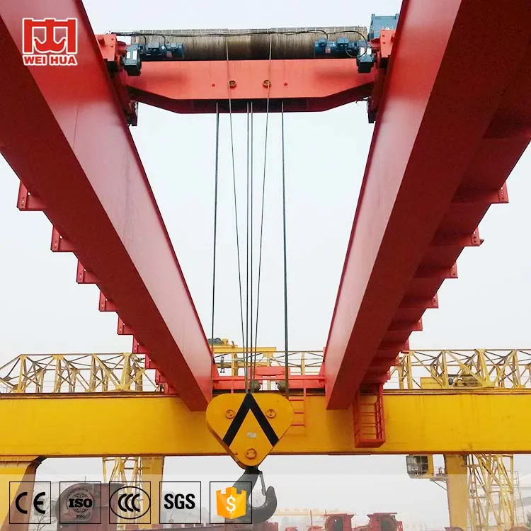 Double Girder hook lifting Overhead Crane 150 ton bridge eot crane 200 ton