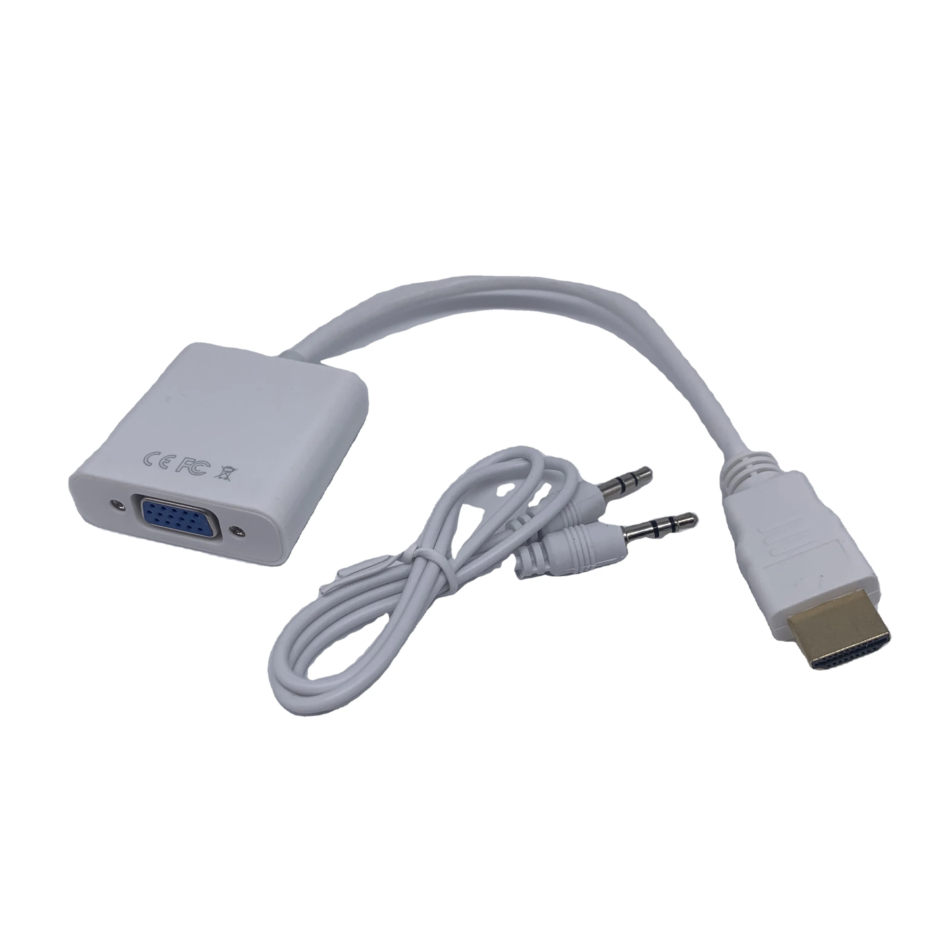 factory Outlet HD cable with audio converter TV computer adapter cable HD-MI to VGA adapter cable