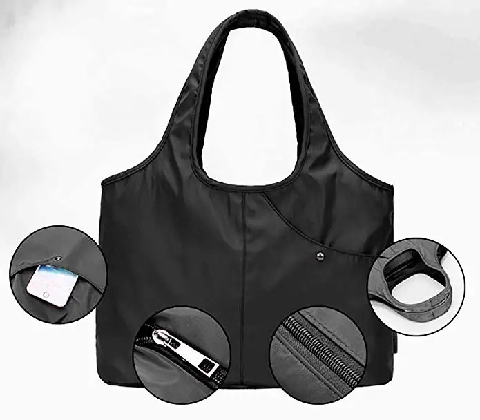 Women Fashion Large Shoulder Tote Handbag Waterproof Tote Bag Multi-function Nylon Travel Shoulder bag