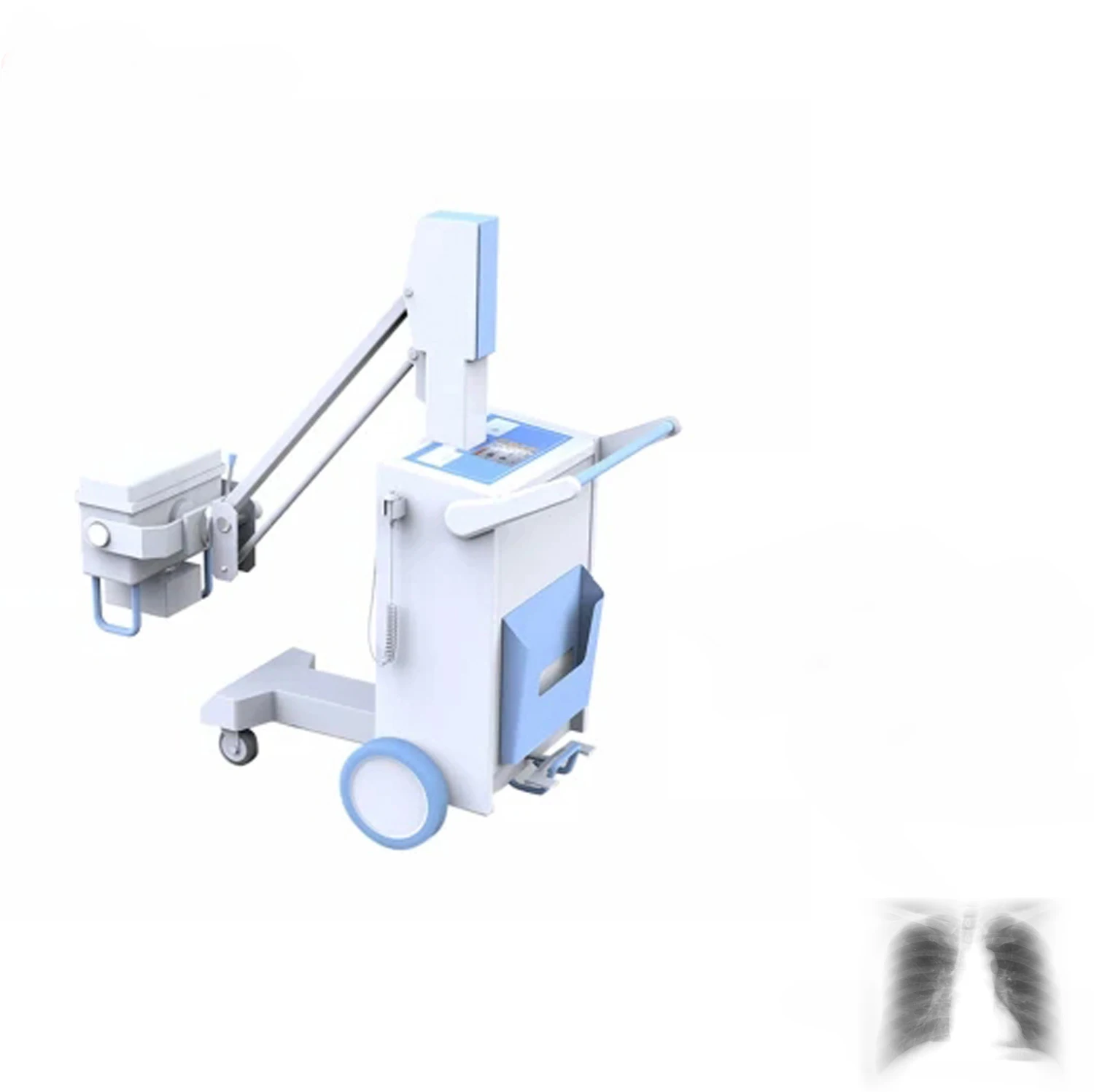 High Frequency 150MA X ray Mobile Machine with panel Laptop Software with  X-ray generator for Imaging