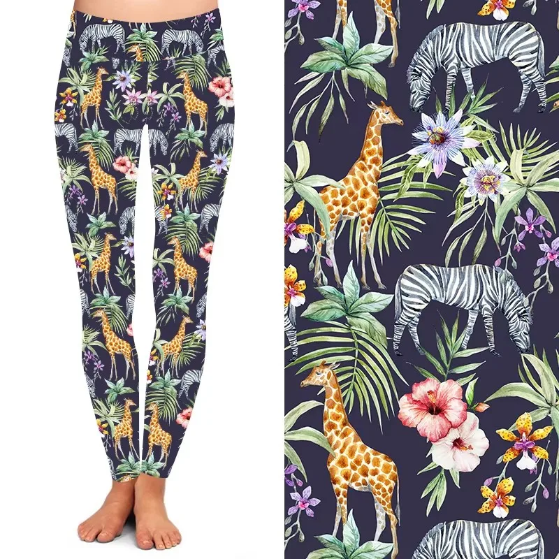 Dropshipping Custom Hot sale  quality high waist butter soft skeleton bone abstract dinosaur leggings