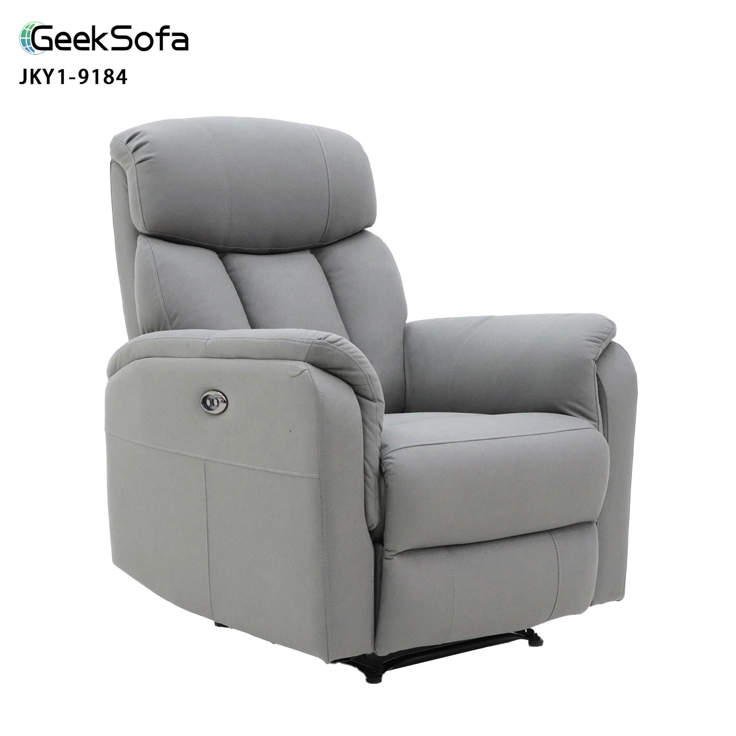 Geeksofa Factory Wholesale Lazy Boy Modern Microfiber Fabric Power Electric Recliner Chair with Massage and Heat for Living Room