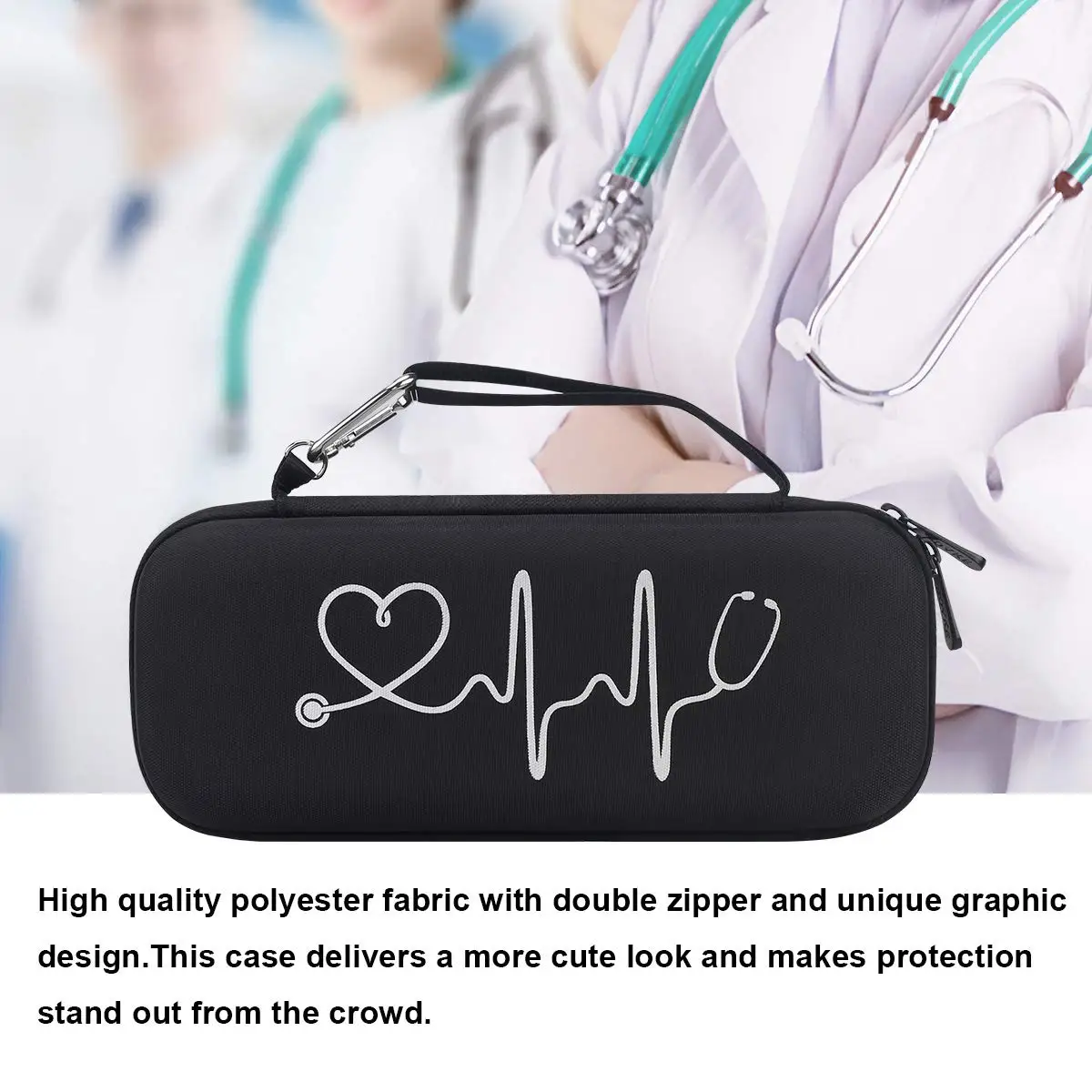 Large Capacity Premium Lightweight Waterproof Custom EVA Stethoscope Carrying Bag Case For Travel