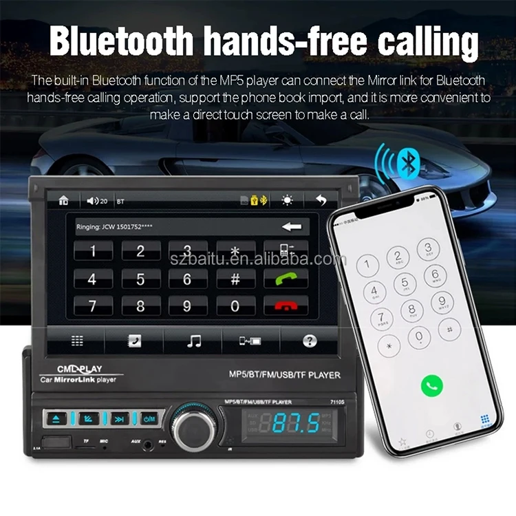 car MP5 retractable screen