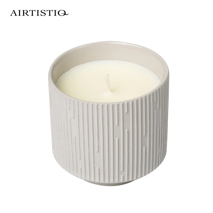 Unique Nordic Ceramic Jar Essential Oil Massage Candle Handmade Private Label Scented Soy Wax Candles