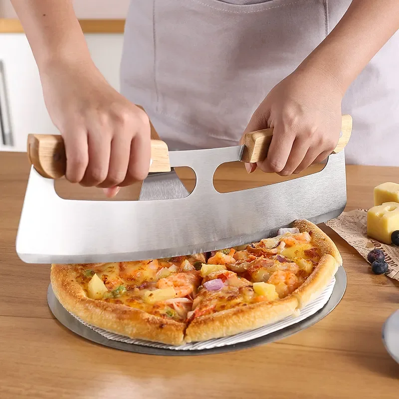Hot Sale Stainless Steel Pizza Peel Manufacturer Pizza Peel Pizza Cutter With Wooden Handle Transfer Spatula
