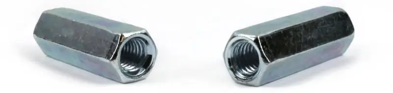 Hot selling Long hexagon nut M6 M8 M10 M12 M16 304 stainless steel hex coupling nut internal thread Extension nut