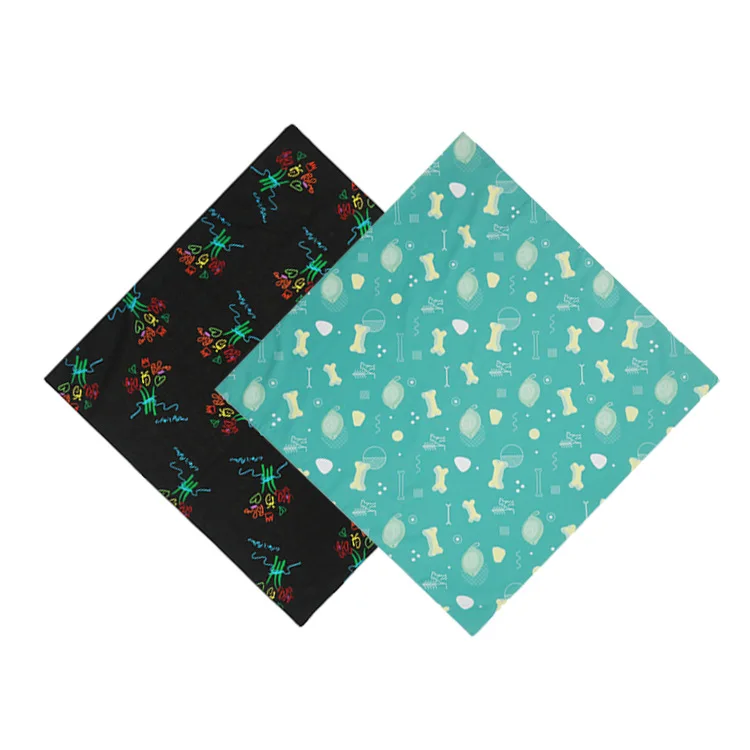 Custom Bandana 100% Recycled Polyester Herchief Full Color Super Soft Cotton Bandana