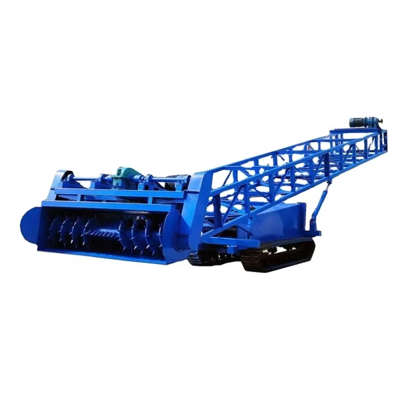 Crawler-type Walking Belt-type Spiral Scraping Conveyor with Multi-functional Stacking, Loading and Large Conveying Capacity