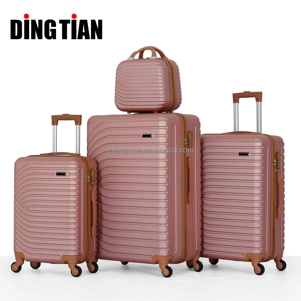 Unisex Factory Price Customizable Travel Trolley Case Suitcase ABS Hard Shell Lightweight Spinner Wheel Business Use TSA Lock