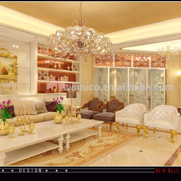 Luxurious Decoration 3D MAX Interior Rendering For European Style Villa