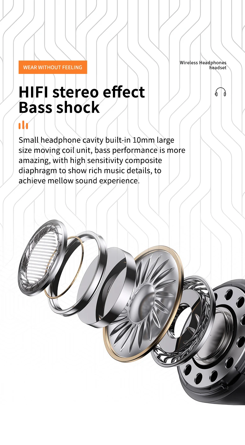 SM01 Sleep Invisible Earbuds Mini Headphones Hidden Noise Cancelling TWS Wireless Headsets Sports Stereo Bluetooth 5.3 Earphone