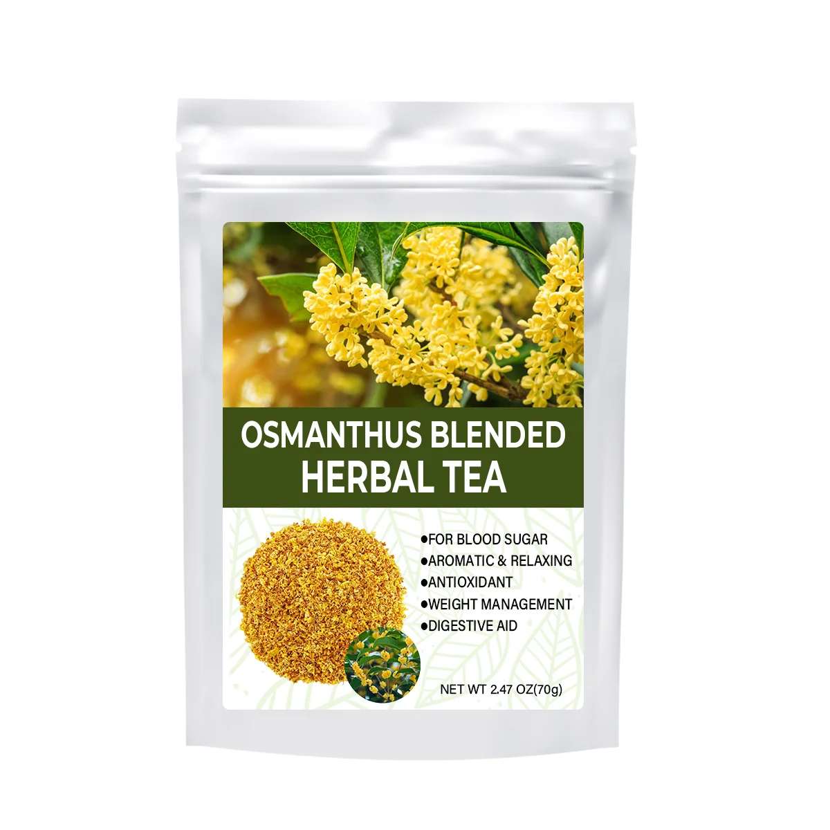 Fragrant Osmanthus Fragrans Herb Loose Leaf Tea 100% Natural Dried Osmanthus blended Flower Herbal Tea