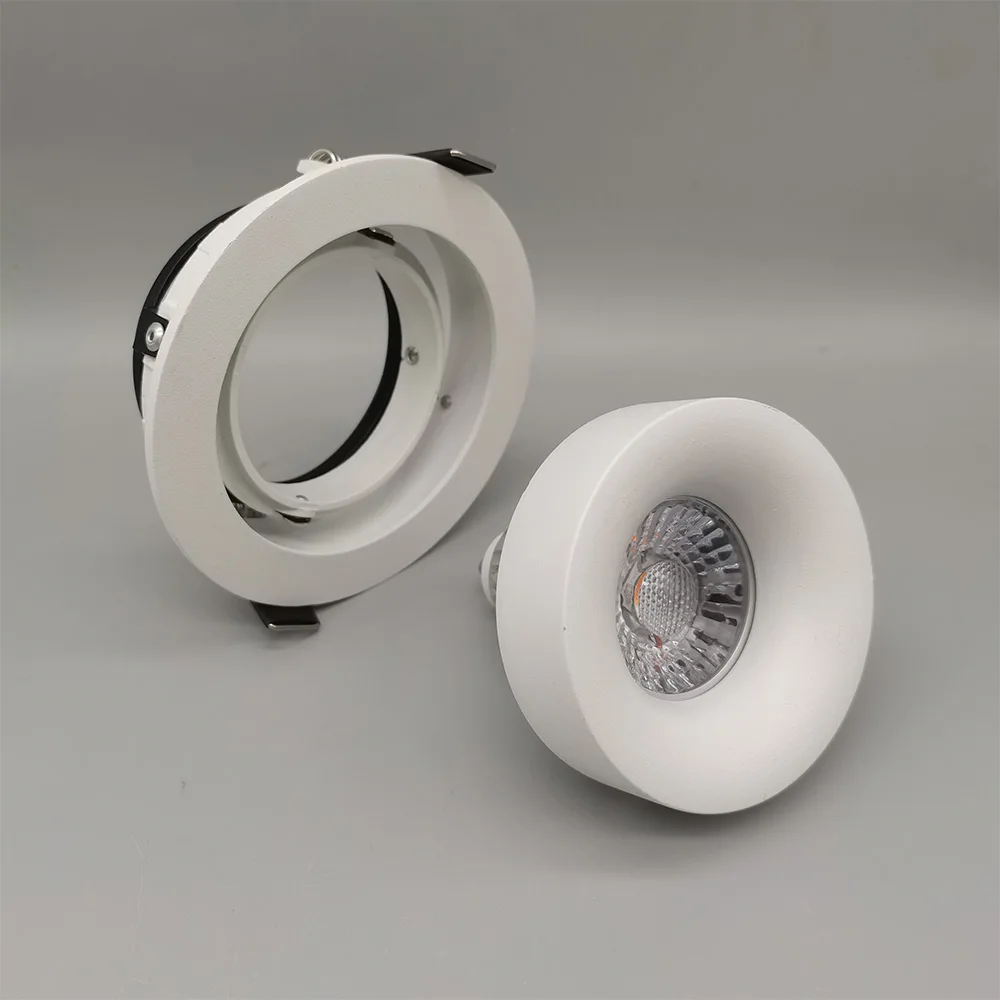 360degree Rotate GU10 MR16 Down Light Fixture White Black Square and Round GU10 Fitting